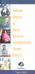 Image of front cover of a brochure created for the Girl Scouts of North Texas