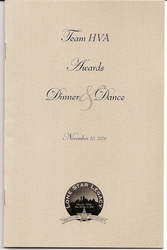 Cover image of the program and menu for HomeVestors annual franchisee awards dinner, featuring event title, date, and logo